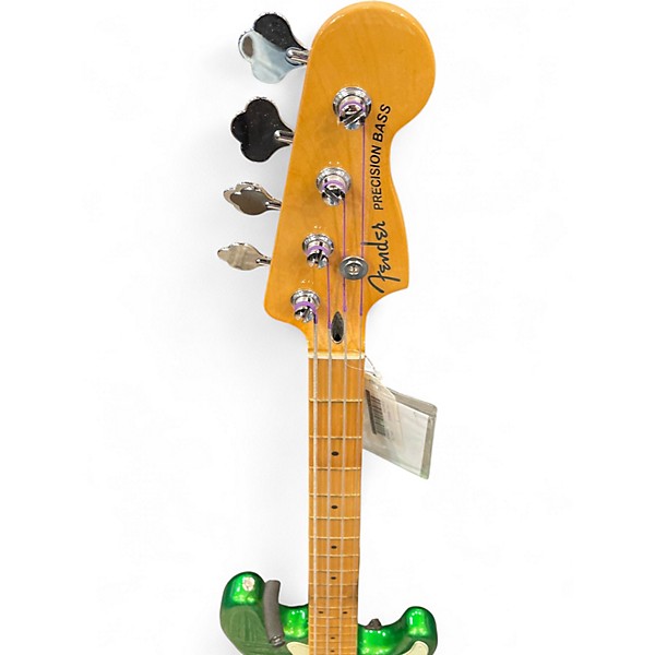 Used Fender Player Plus Active Precision Bass green Electric Bass Guitar