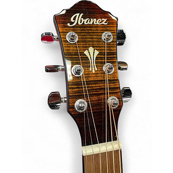 Used Ibanez AEG70L Tiger Burst Gloss Acoustic Electric Guitar