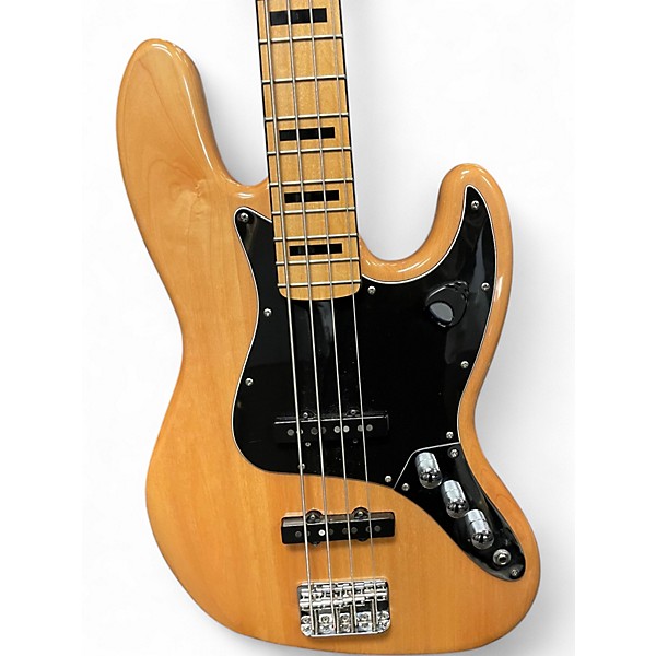 Used Squier Vintage Modified 70S Jazz Bass Natural Electric Bass Guitar