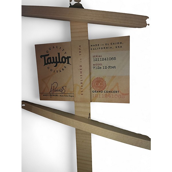 Used Taylor 712E Natural Acoustic Electric Guitar