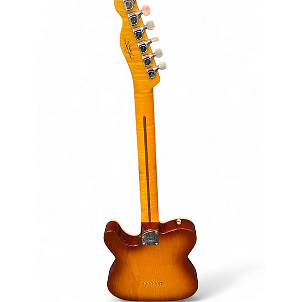 Used 2014 Fender Custom Shop Deluxe Telecaster Flame Maple Tobacco Burst AAA Flame Solid Body Electric Guitar