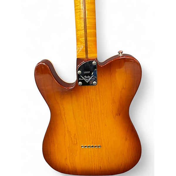 Used 2014 Fender Custom Shop Deluxe Telecaster Flame Maple Tobacco Burst AAA Flame Solid Body Electric Guitar