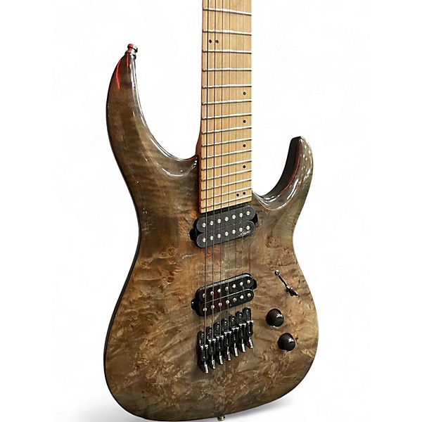 Used Legator Ninja Special 7 Charcoal Burl Solid Body Electric Guitar