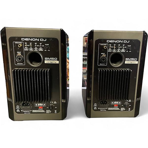 Used Denon DJ SM50 2-Way Active Monitor (Pair) Powered Monitor