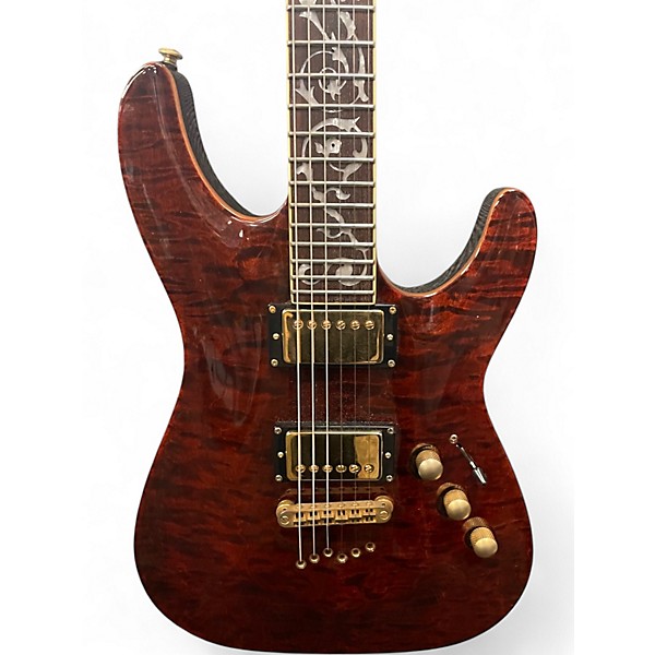 Used Schecter Guitar Research C1 Classic Antique Amber Solid Body Electric Guitar