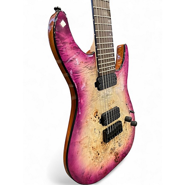 Used Schecter Guitar Research Diamond Series C-7 Pro Aurora Buirst Solid Body Electric Guitar