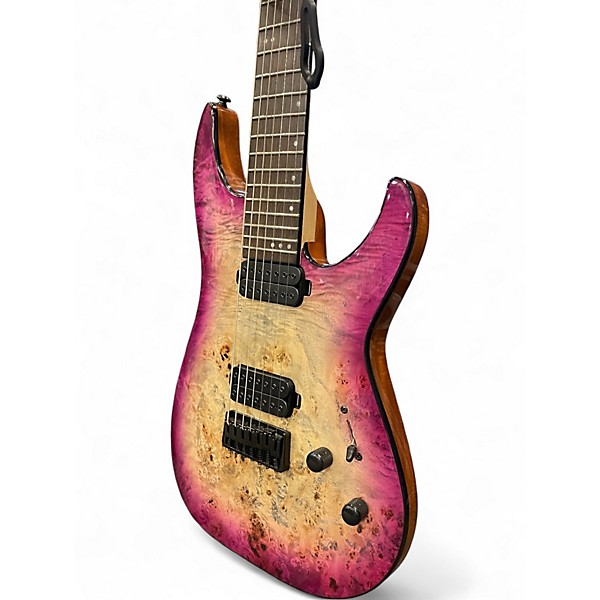 Used Schecter Guitar Research Diamond Series C-7 Pro Aurora Buirst Solid Body Electric Guitar