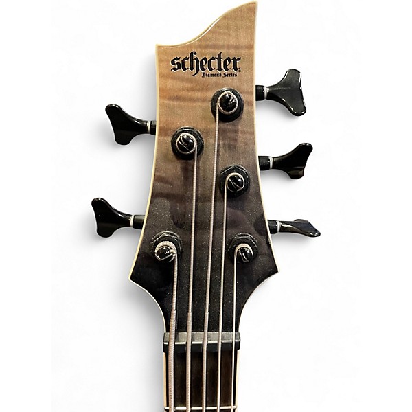 Used Schecter Guitar Research SLS Elite-5  Black Fade Burst Electric Bass Guitar