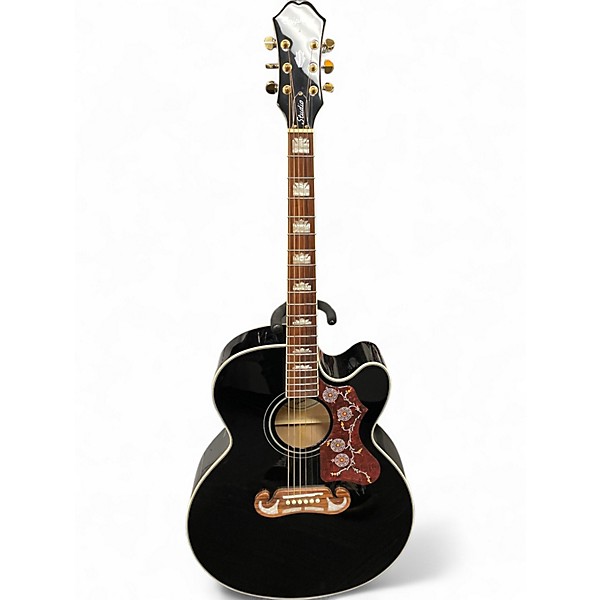 Used Epiphone J-200EC Studio Black Acoustic Guitar