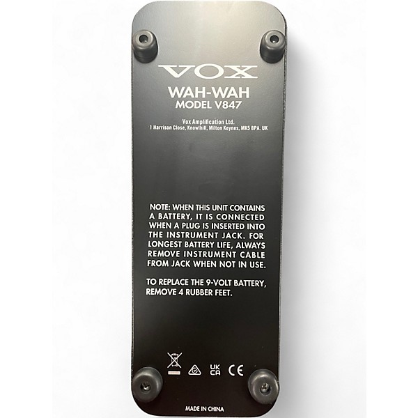 Used VOX V847 Reissue Wah Effect Pedal