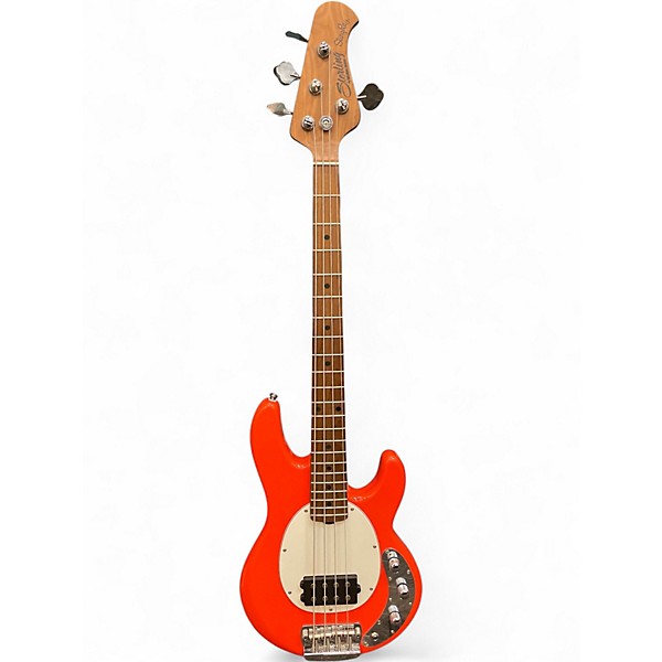 Used Sterling Stingray Fiesta Red Electric Bass Guitar