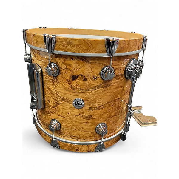Used DW 3 Piece Collector's Series Exotic OL.IVE ASH BURL Drum Kit