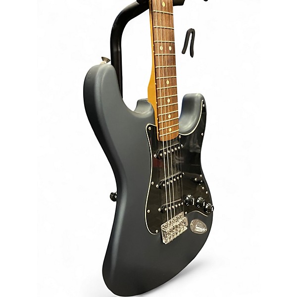 Used 2005 Fender Standard Stratocaster Satin Black Solid Body Electric Guitar