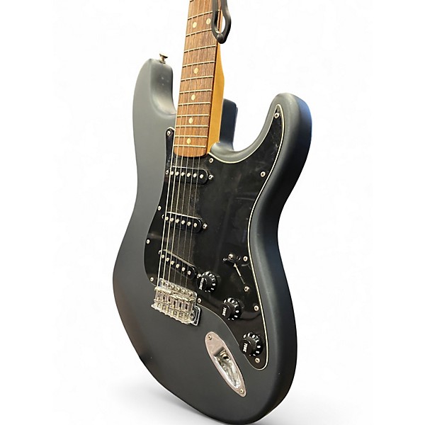 Used 2005 Fender Standard Stratocaster Satin Black Solid Body Electric Guitar