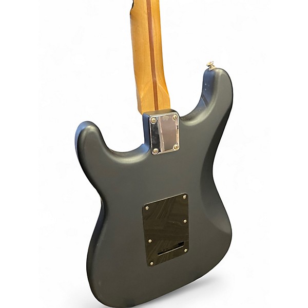 Used 2005 Fender Standard Stratocaster Satin Black Solid Body Electric Guitar