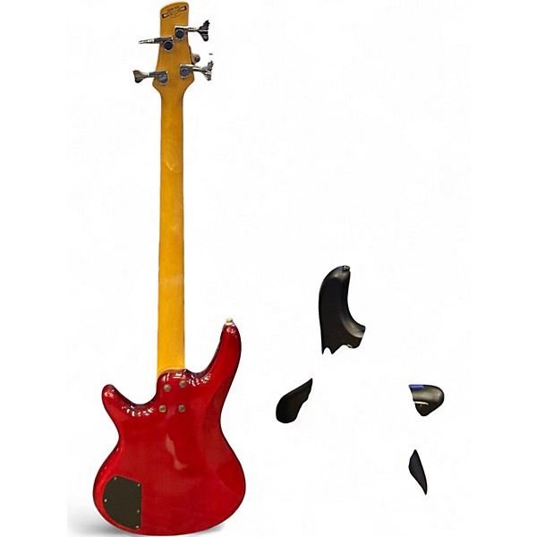 Used Ibanez GSR200 Trans Red Electric Bass Guitar