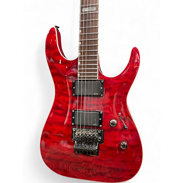 Used Esp Ltd MH 350R Trans Red Solid Body Electric Guitar
