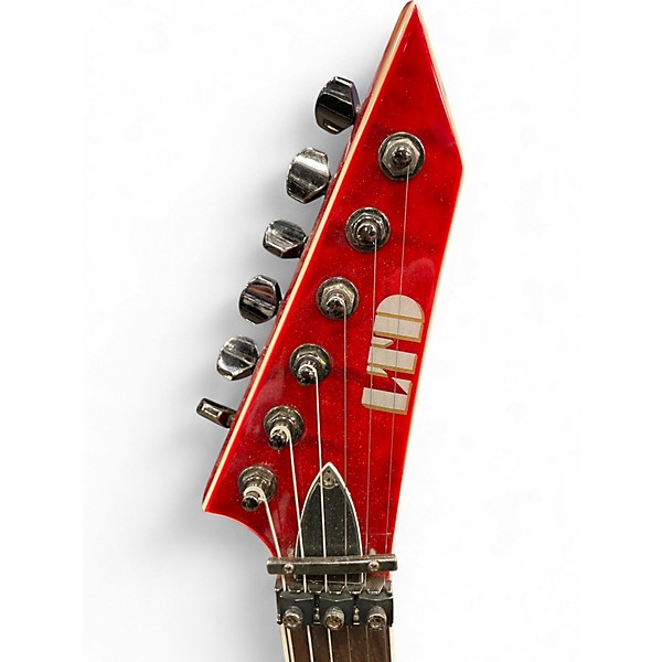 Used Esp Ltd MH 350R Trans Red Solid Body Electric Guitar