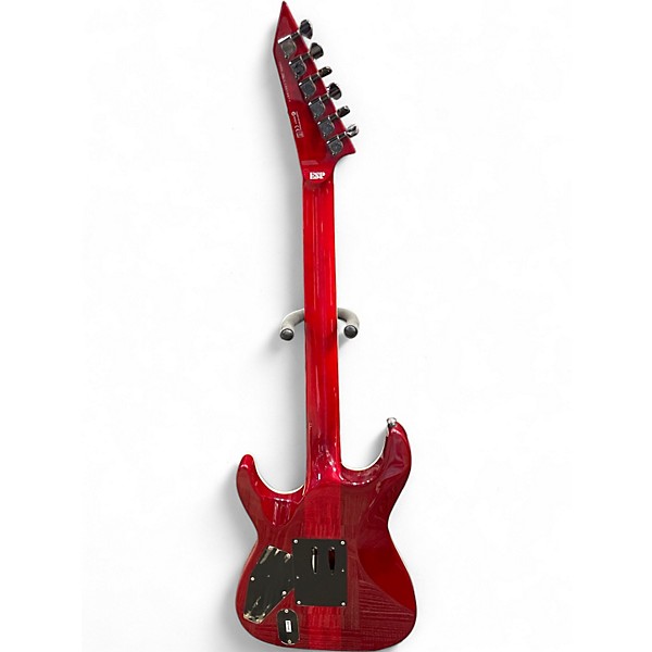 Used Esp Ltd MH 350R Trans Red Solid Body Electric Guitar