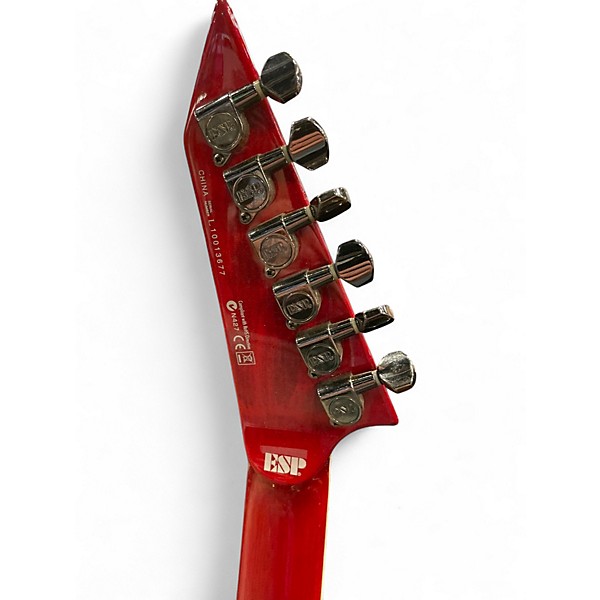 Used Esp Ltd MH 350R Trans Red Solid Body Electric Guitar