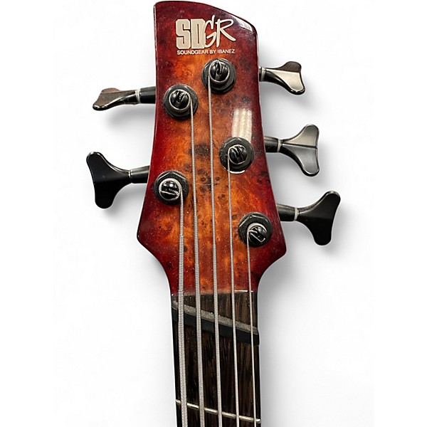 Used 2020 Ibanez SRMS805 BROWN TOPAZ BURST Electric Bass Guitar