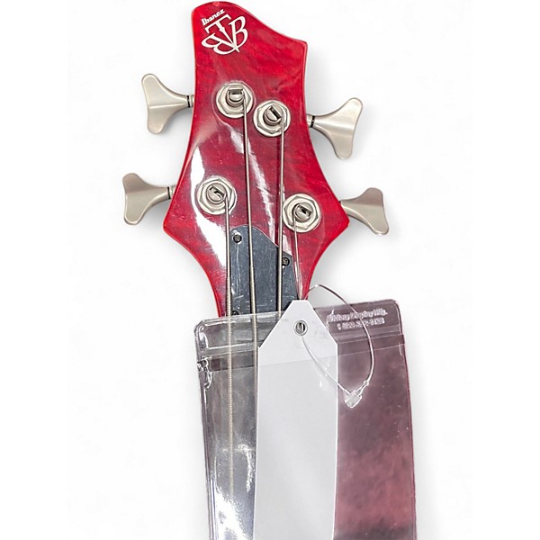 Used Ibanez BTB 400 QM-TRANS RED Electric Bass Guitar