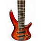 Used Ibanez SRMS806 Brown Topaz Burst Electric Bass Guitar