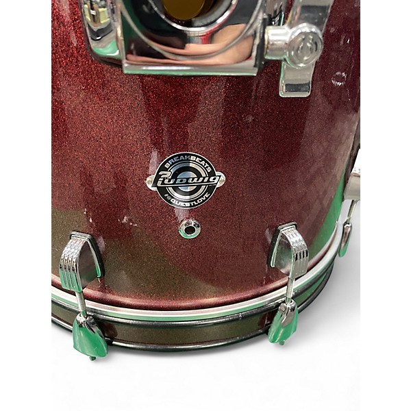 Used Ludwig 4 Piece Breakbeats By Questlove RED SPARKLE Drum Kit