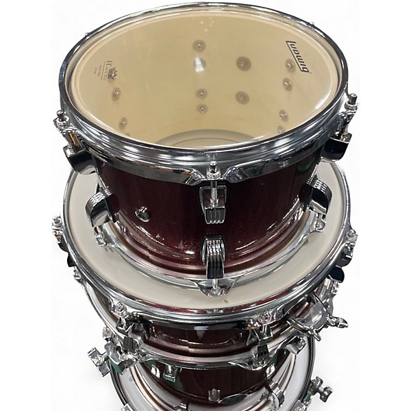 Used Ludwig 4 Piece Breakbeats By Questlove RED SPARKLE Drum Kit