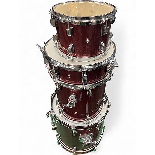 Used Ludwig 4 Piece Breakbeats By Questlove RED SPARKLE Drum Kit