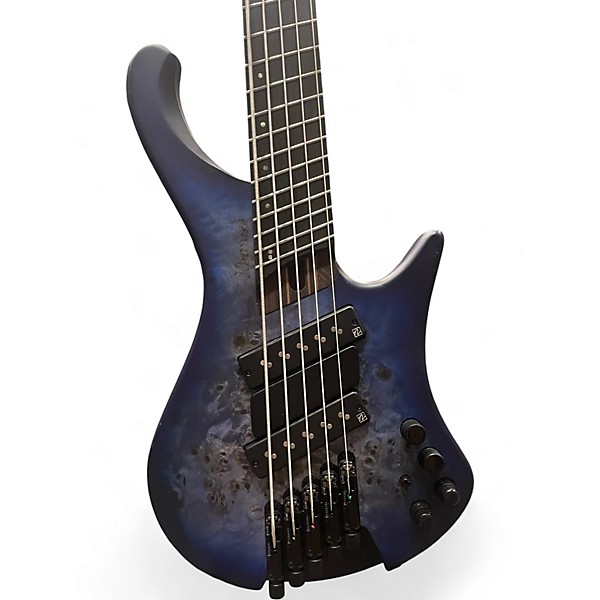 Used Ibanez ehb1505ms Blue Burst Electric Bass Guitar