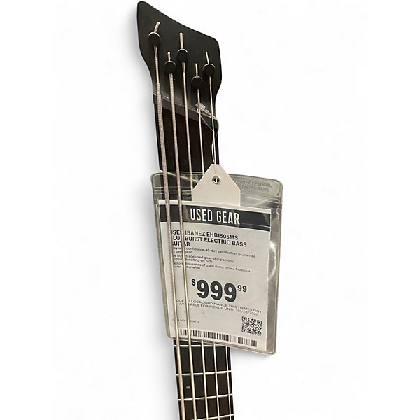 Used Ibanez ehb1505ms Blue Burst Electric Bass Guitar