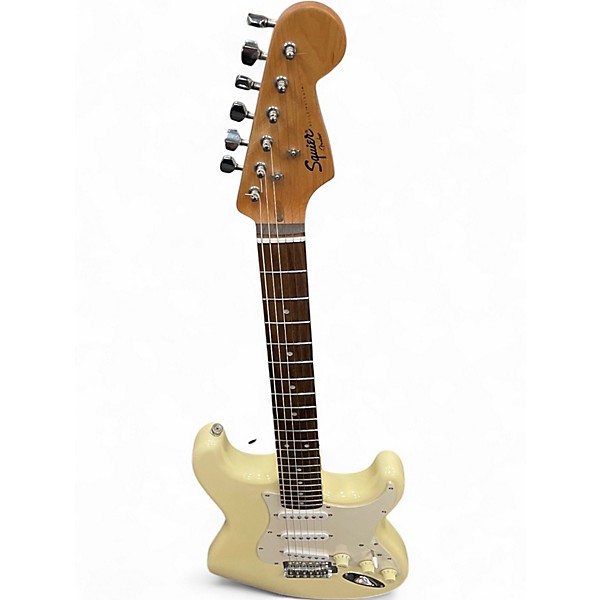 Used Squier Bullet Stratocaster Olympic White Solid Body Electric Guitar