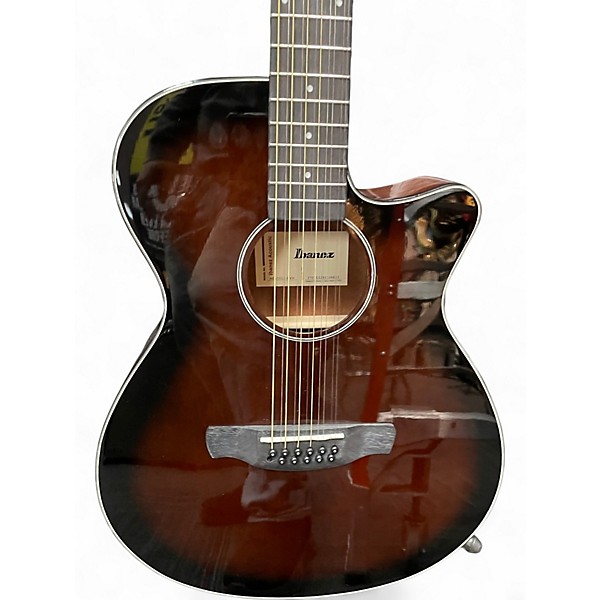 Used Ibanez AEG5012 Natural 12 String Acoustic Electric Guitar