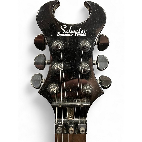 Used Schecter Guitar Research Synyster Deluxe Black Solid Body Electric Guitar