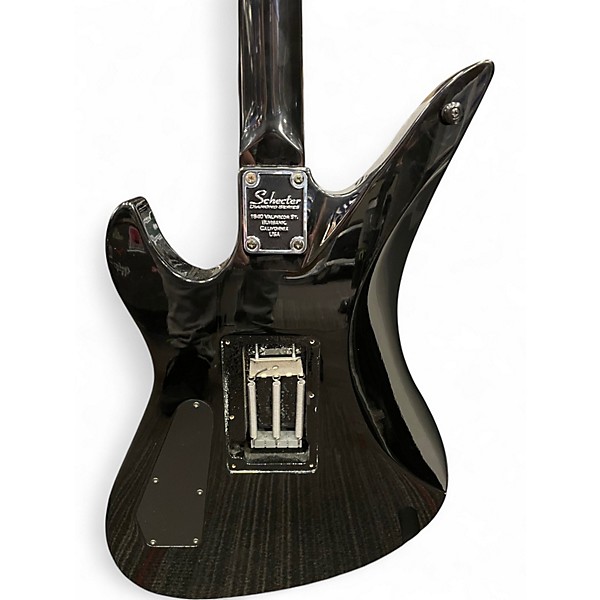 Used Schecter Guitar Research Synyster Deluxe Black Solid Body Electric Guitar