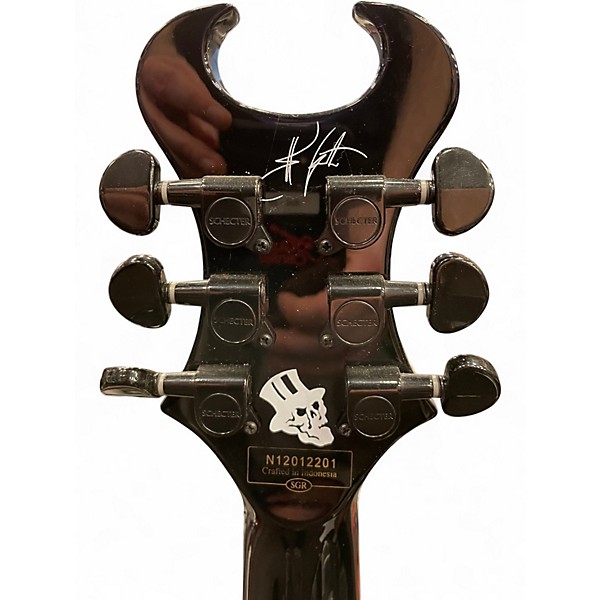 Used Schecter Guitar Research Synyster Deluxe Black Solid Body Electric Guitar