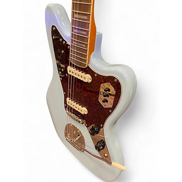 Used Squier Vintage Modified Jaguar Daphne Blue Solid Body Electric Guitar