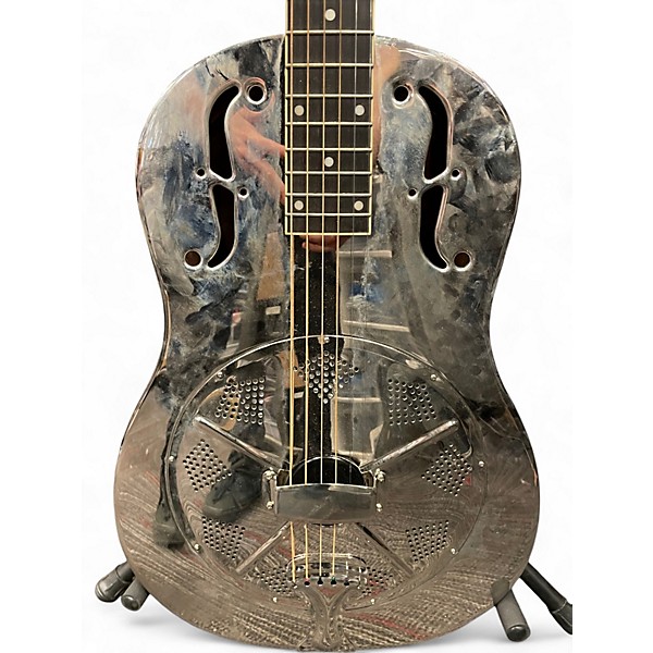 Used Gold Tone Paul Beard Signature Series Metal Body Chrome Acoustic Guitar