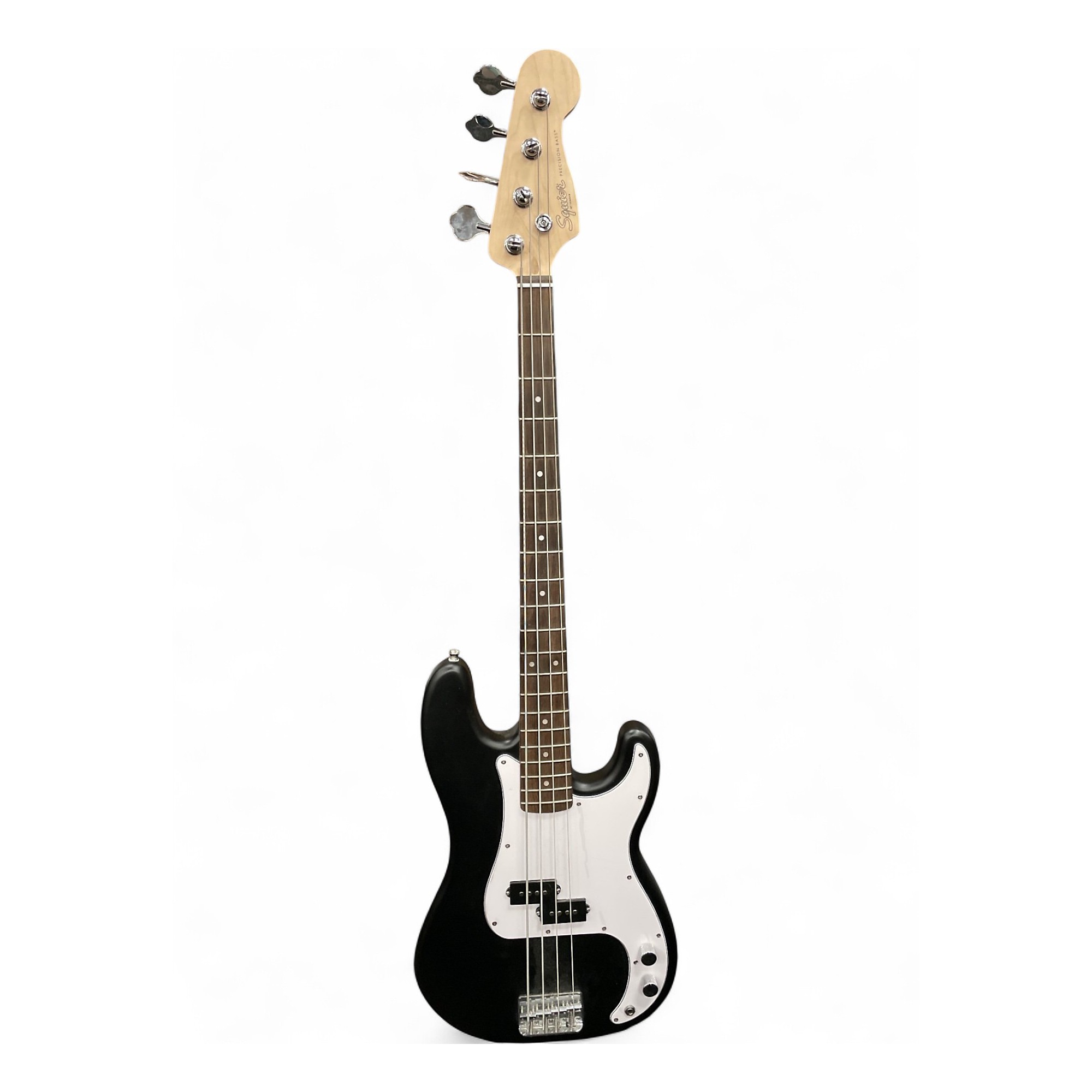 Used Squier Precision Bass Black Electric Bass Guitar Black