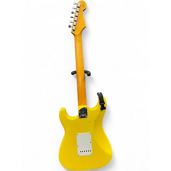 Used 2015 Fender custom shop Yellow Solid Body Electric Guitar