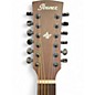 Used Ibanez aw5412ce Natural 12 String Acoustic Electric Guitar