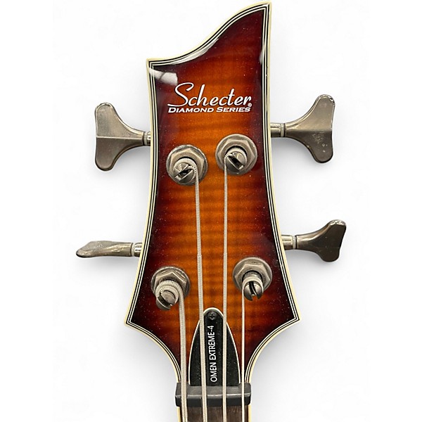 Used Schecter Guitar Research Omen Extreme 4 String 2 Color Sunburst Electric Bass Guitar