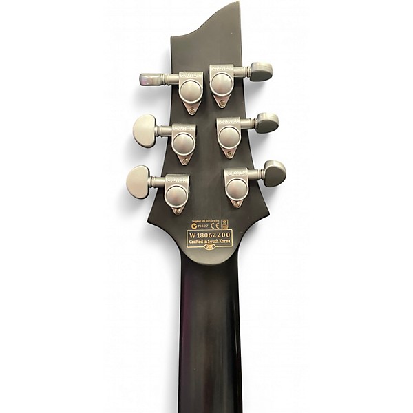 Used Schecter Guitar Research C1 Platinum Trans Black Solid Body Electric Guitar