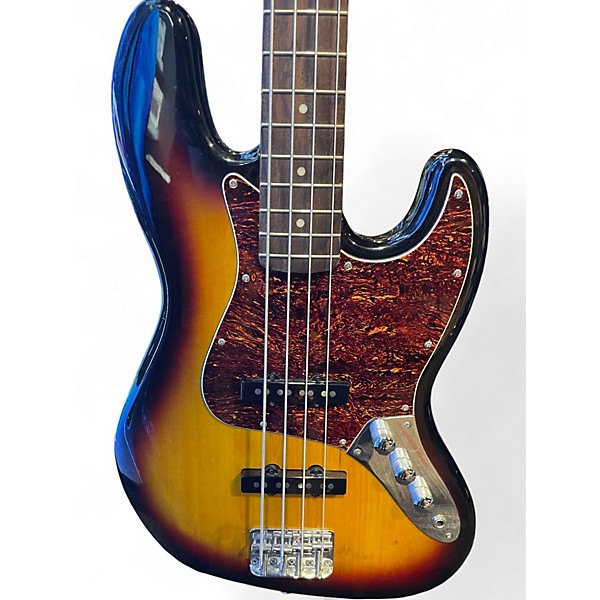 Used Squier Affinity Jazz Bass 2 Tone Sunburst Electric Bass Guitar