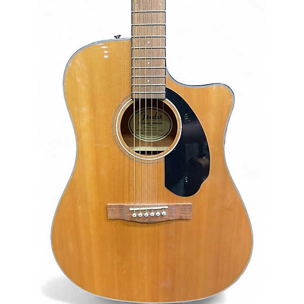 Used Fender CD60SCE Natural Acoustic Electric Guitar