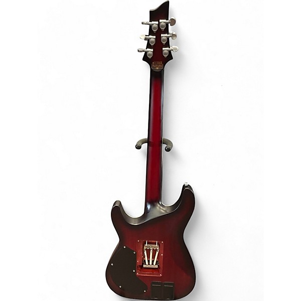 Used Schecter Guitar Research C-1 Platinum FR S SATIN CRIMSON RED BURST Solid Body Electric Guitar