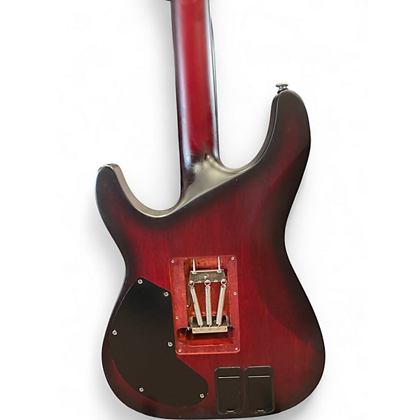 Used Schecter Guitar Research C-1 Platinum FR S SATIN CRIMSON RED BURST Solid Body Electric Guitar