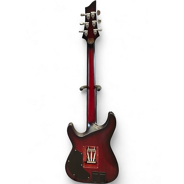 Used Schecter Guitar Research C-1 Platinum FR S SATIN CRIMSON RED BURST Solid Body Electric Guitar