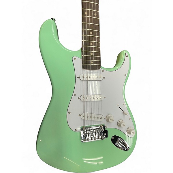 Used Squier Affinity Stratocaster Surf Green Solid Body Electric Guitar